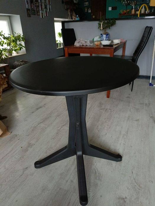Stolik Czarny Okrągły