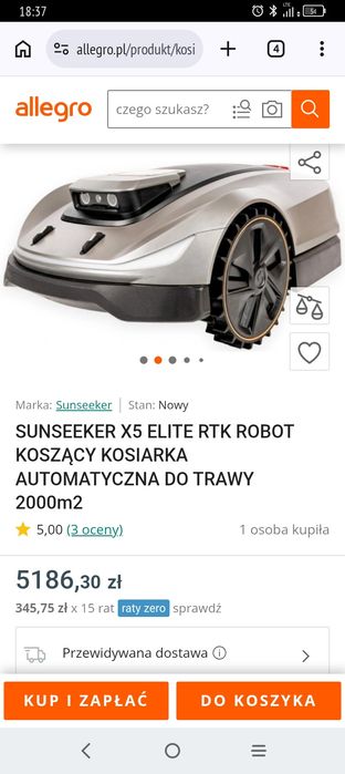 Kosiarka automatyczna Sunseeker x5
