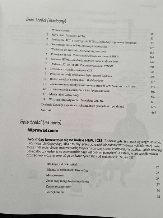 Head First HTML CSS XHTML O'Reilly Freeman edycja polska Rusz głową