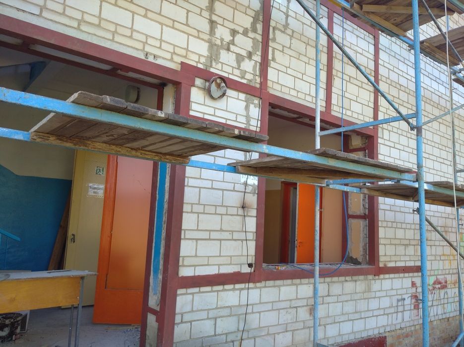 Увеличение проёмов.  Усиление стен, колон, проёмов. Стягивание домов.