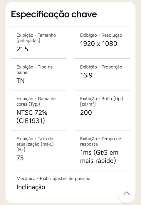 Monitor LG 22" LED Full HD