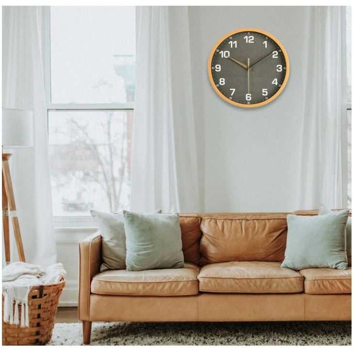 Nowoczesny cichy zegar ścienny 30cm
