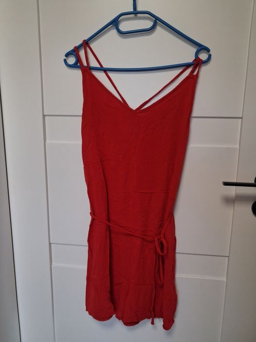H&M kombinezon letni czerwony XL L