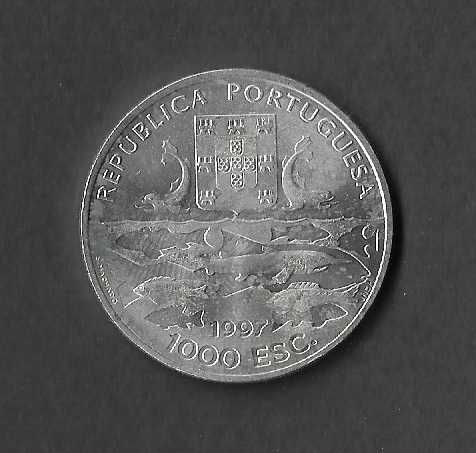 Moeda de 1000 escudos. Portugal 1997