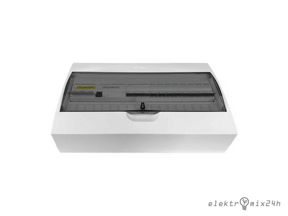 Rozdzielnica modułowa natynkowa z zabezpieczeniami gotowa 1x18 modułów