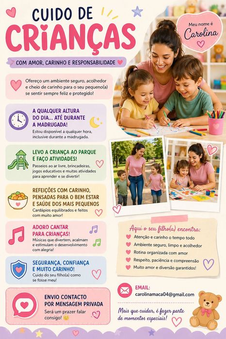 Contactem-me para cuidar do seu bebé