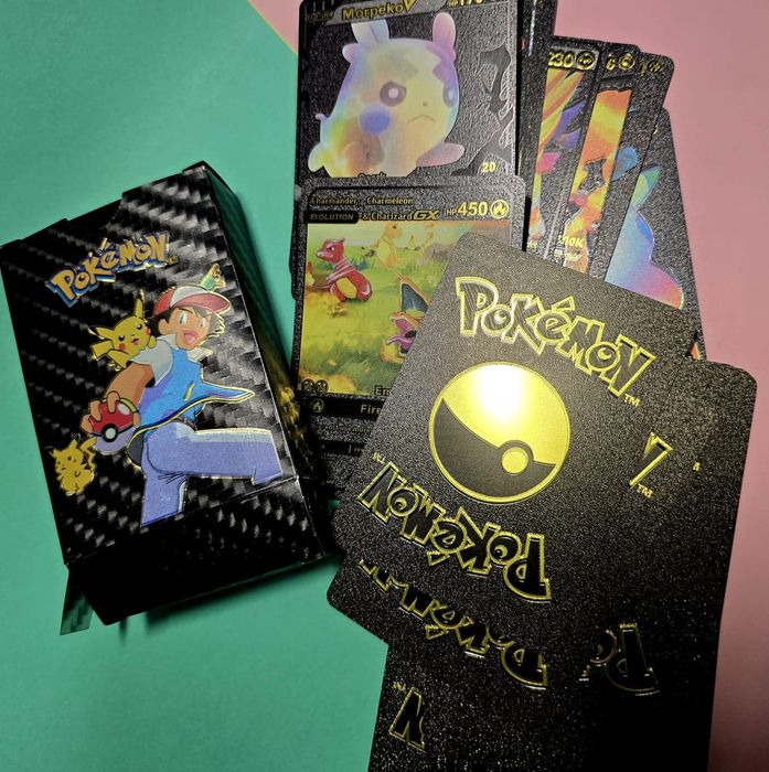 Czarne karty Pokemon 55 kart dla kolekcjonera nowe