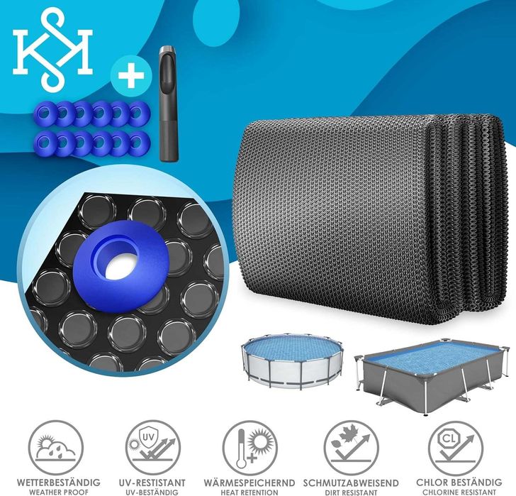 Nowa folia basenowa / plandeka solarna / podgrzewanie basenu !4507!