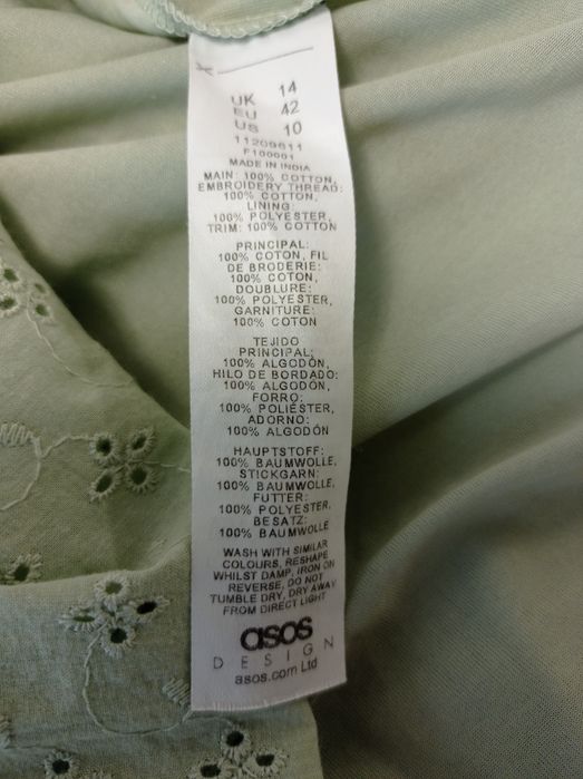 ASOS, długa, ażurowa sukienka damska
