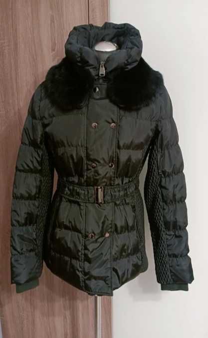 Kurtka damska puchowa 40 % piór pikowana ze stójką  M 38