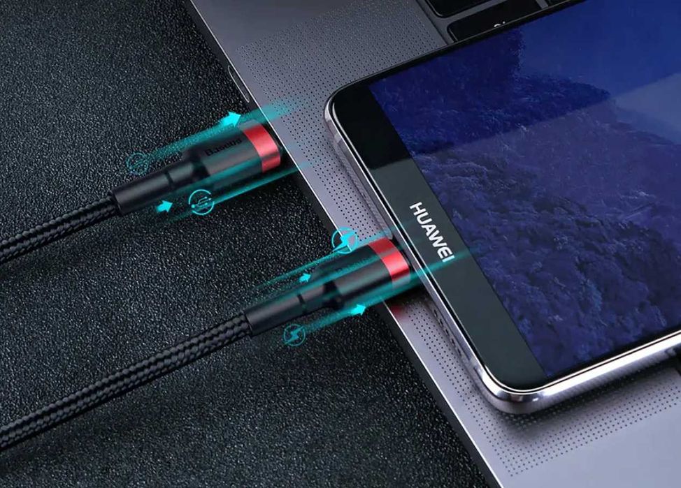 Кабель Baseus Cafule Type-C to Type-C 60W PD Quick charge 0.5m