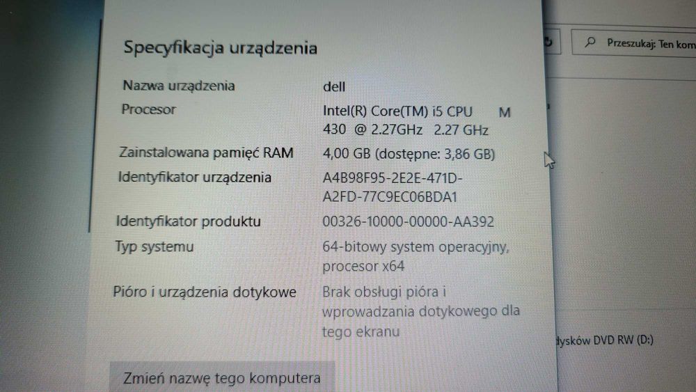 Dell studio 1555 i5 HDD 450GB RAM 4GB sprawny