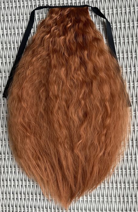 Premium Ultra włosy doczepiane, rudy kucyk, treska 307.