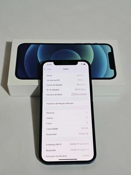 Iphone 12 128Gb.  Muito bom. 78% Bateria