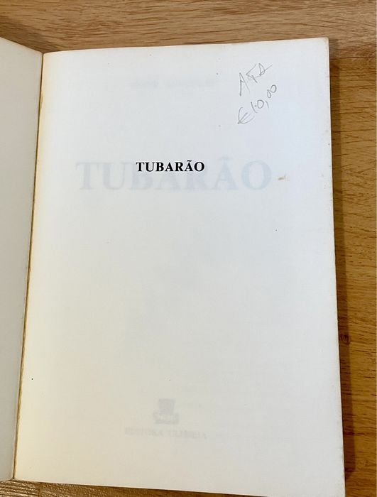Livro: "Tubarão" de Peter Benchley