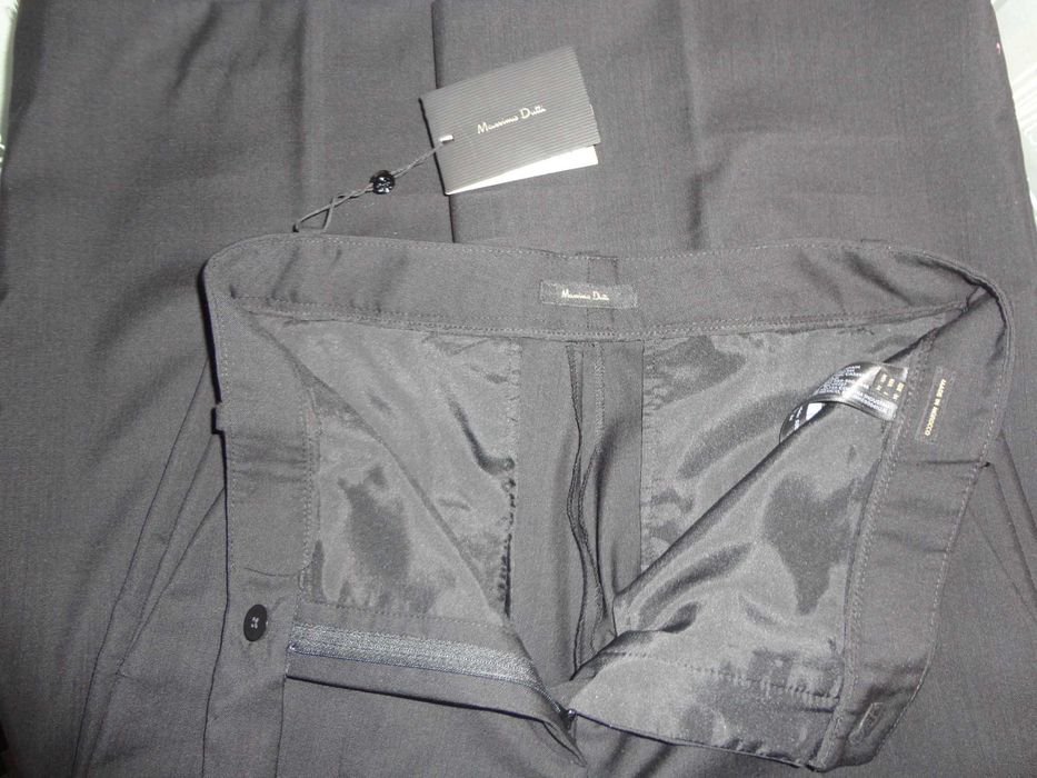 Calças pretas 100% lã fria Massimo Dutti