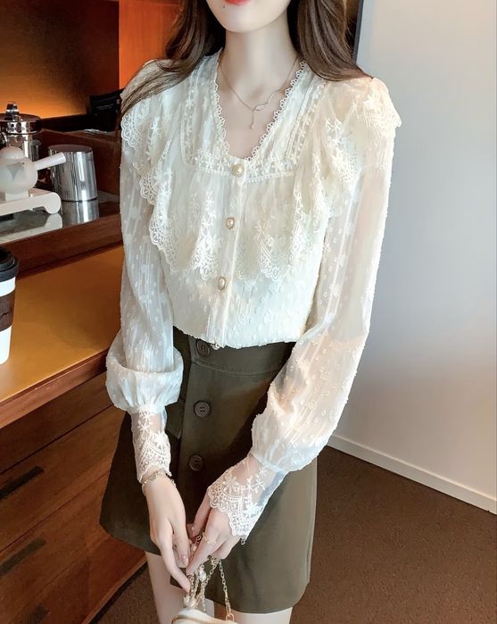 Рубашка вінтажна дуже гарна біла