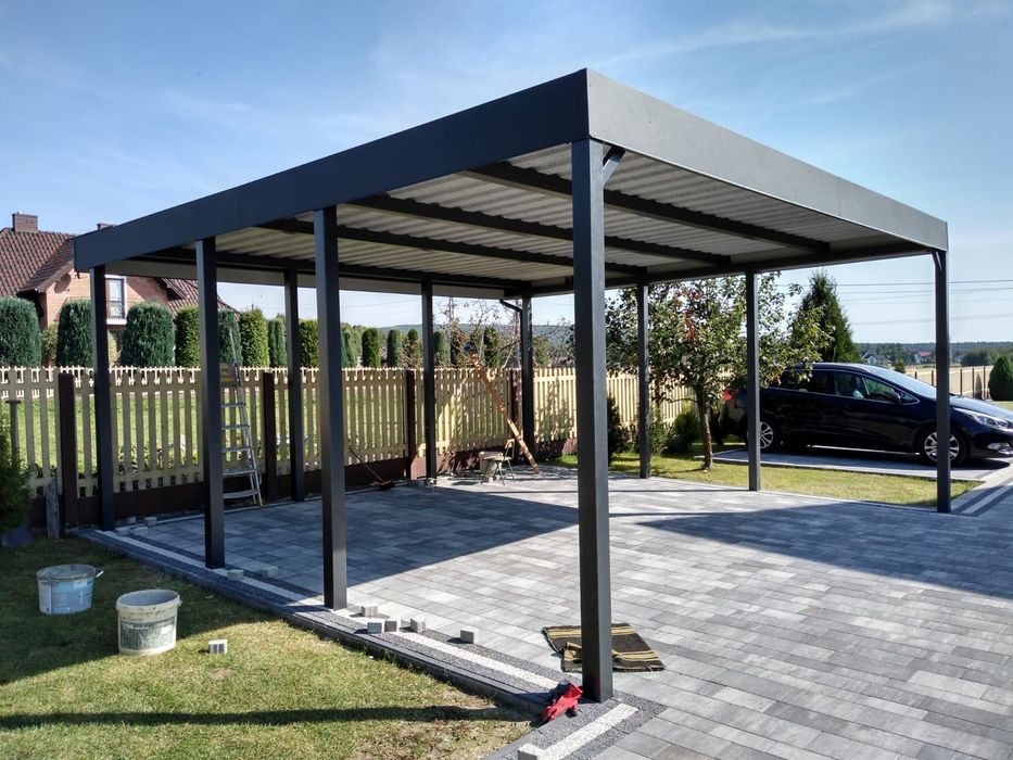 Garaż, wiata, zadaszenie, nowoczesny garaż, carport