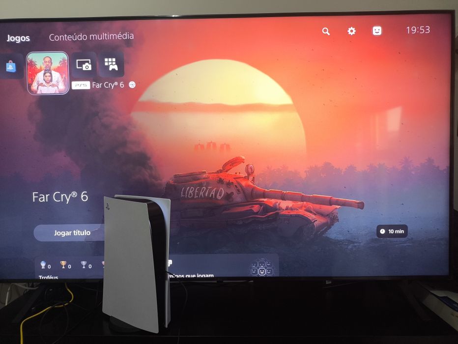 Playstation 5 com comando e fatura