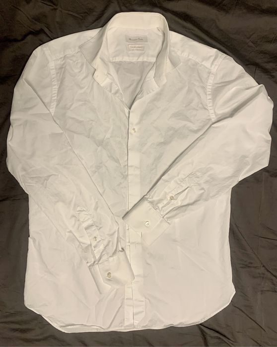 Bawełniana koszula o kroju slim  Massimo Dutti