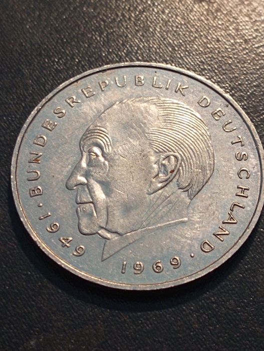 2 Deutch Mark - Letra J - Hamburg - 1977	 - Soberba  - Cupro-Níquel