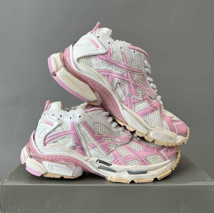 (БЕЗ ПЕРЕДОПЛАТИ)Balenciaga Runner баленсіага раннер рожеві білі