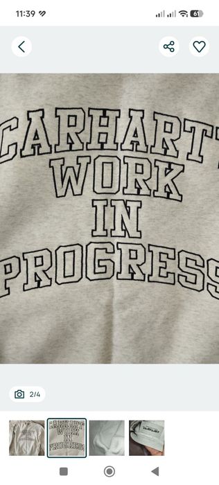 Ciepła bluza dresowa Carhartt M 38 szara