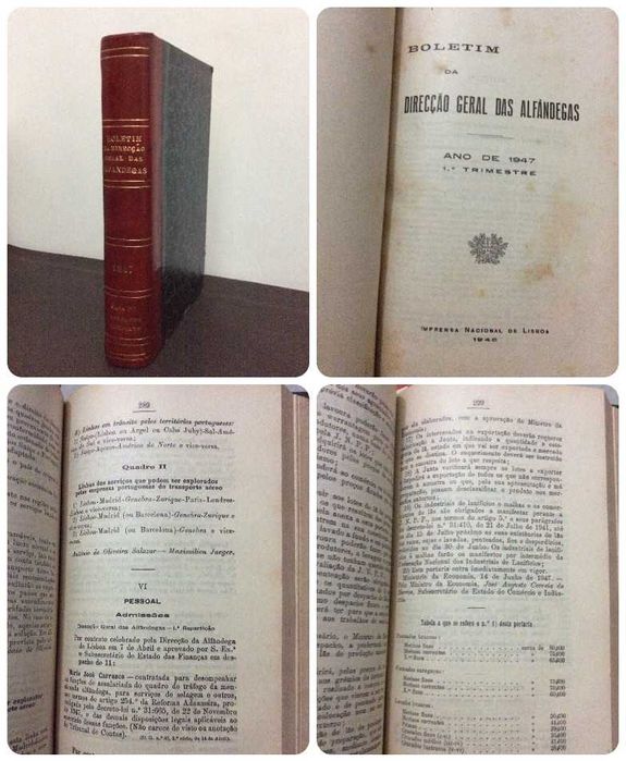 Boletim da Direcção Geral das alfândegas, ano de 1947