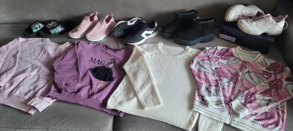 MEGA PAKA UBRAŃ 152/158 Ubrania dla dziewczynki ponad 40 szt.