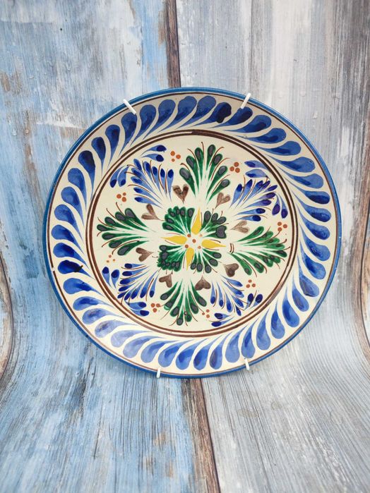 Ceramiczny talerz dekoracyjny / ozdobny - vintage - design