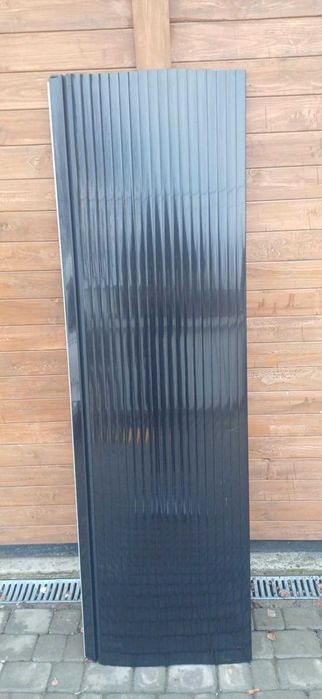 Drzwi tamburowe, srebrne/czarne przesuwne, przyczepa, kamper, van