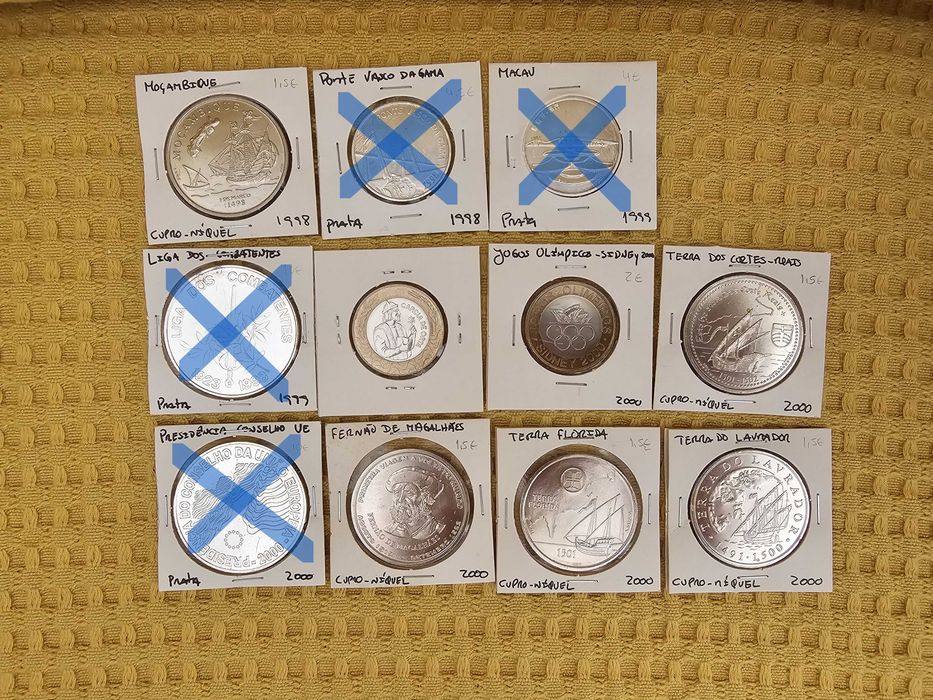 Lote de 46 moedas comemorativas da República
