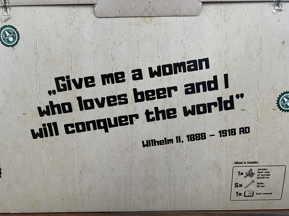 Piwna mapa Europy świetny prezent dekoracja