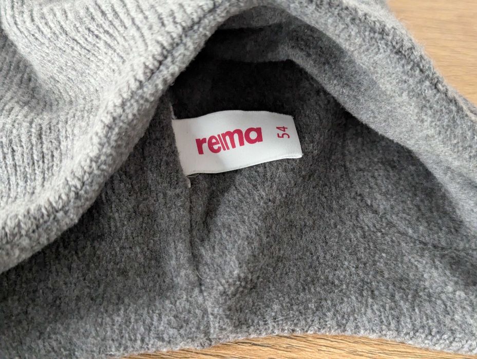 Czapka dziecięca Reima z nausznikami, rozmiar 54, szara