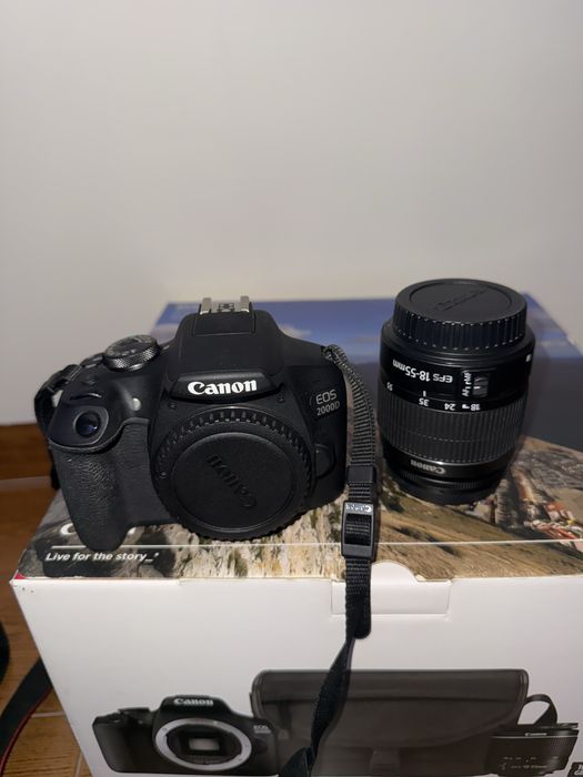 Camara canon 2000d kit completo