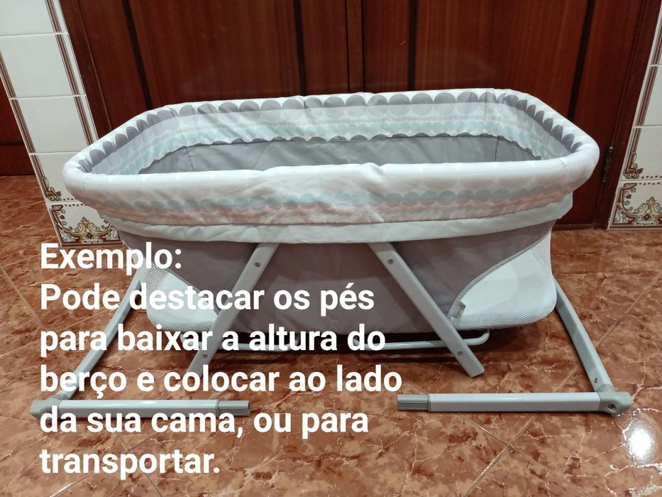 Mini berço para bebé criança quarto apartamento vivenda carro