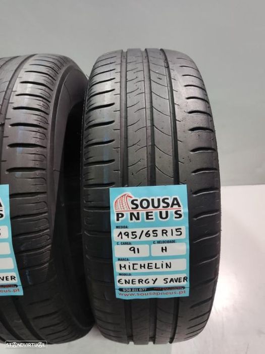 2 pneus semi novos 195-65r15 michelin - oferta dos portes