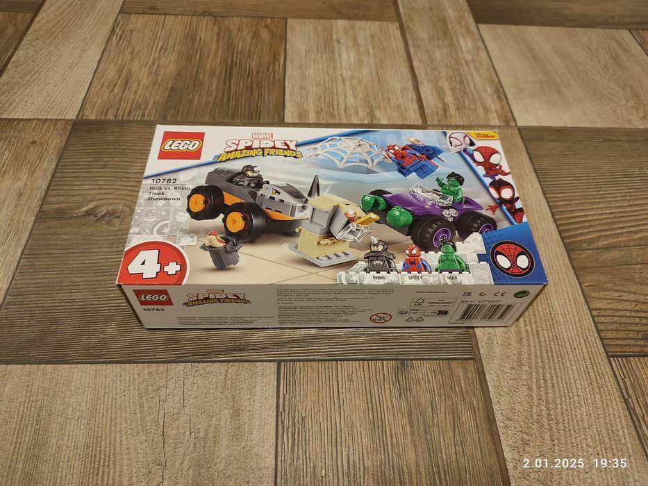 Nowy zestaw LEGO 10782 Spiderman Hulk Rhink Truck