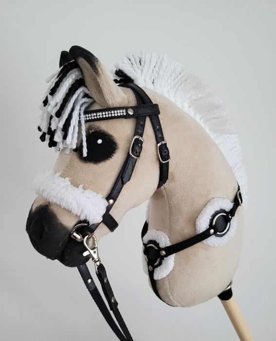 Konik Hobby Horse Fiord A4 ręcznie szyty z minky,zestaw z ogłowiem#204