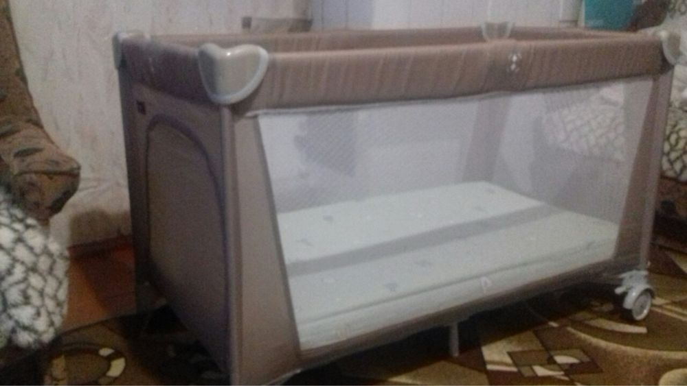 Дитячий манеж- ліжко CARRELLO Piccolo CRL-11503/1 Sand Beige