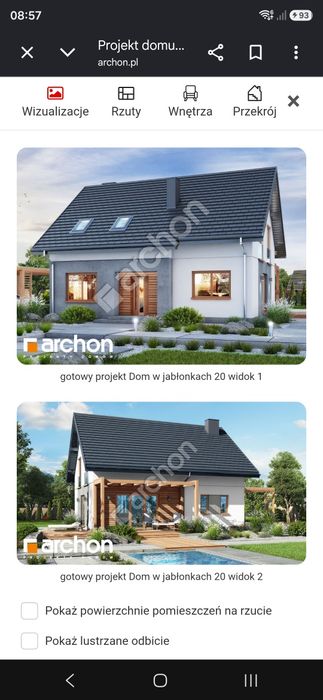 Odsprzedam projekt archon dom w jabłonkach 20 (E) (OZE)