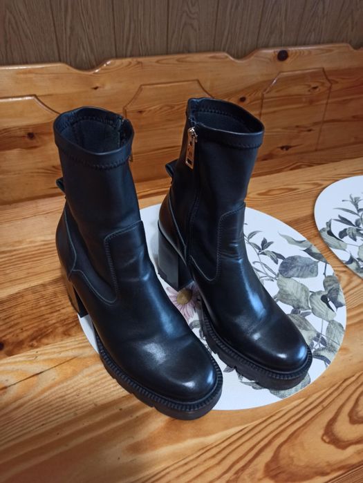 Botki Maciejka skórzane