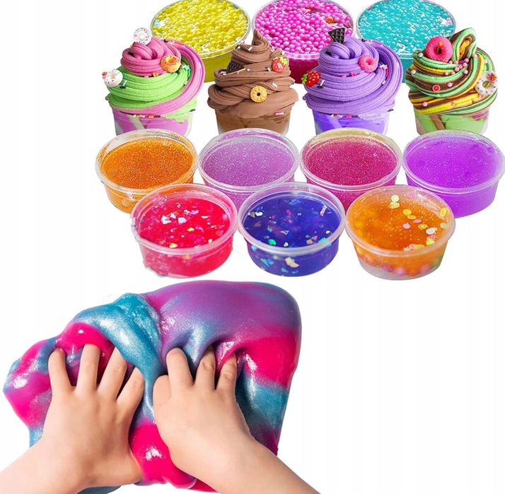 SLIME Zestaw XXL do Robienia Glutów Slime 128 El Prezent Dla Dziecka