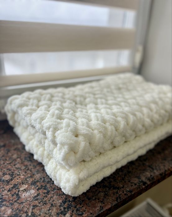 Плед дитячий плюшевий молочний