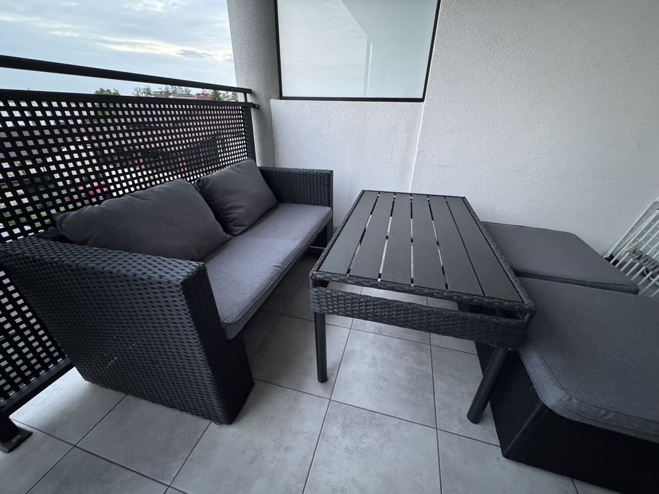 Meble ogrodowe balkon kanapa zestaw