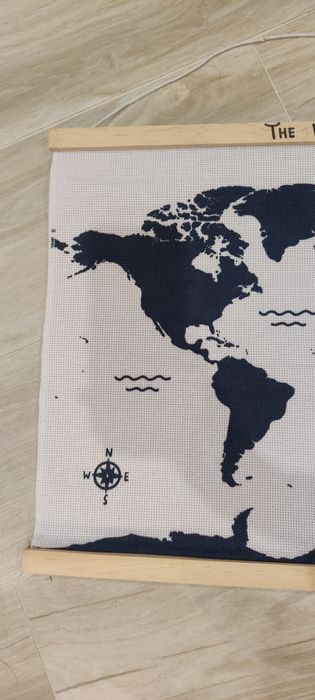 Quadro mundo de bordar64310001292291122