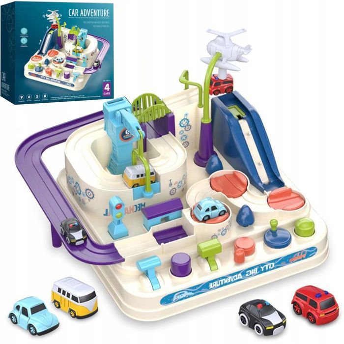 Interaktywny Tor Przeszkód Samochodowy 4 Auta 802A