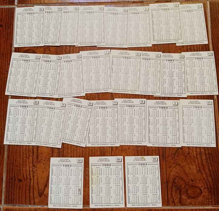 Lote de 49 Calendários de Bolso Panini Beverly Hills, 90210 – 1993