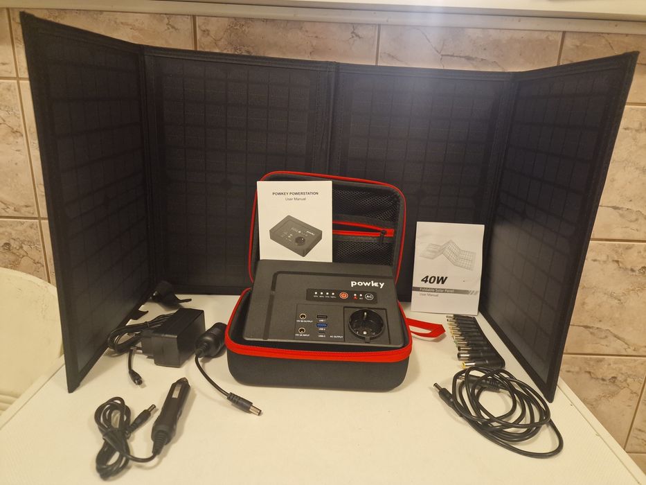 Powerbank powkey G100 plus panel solarny 40W
