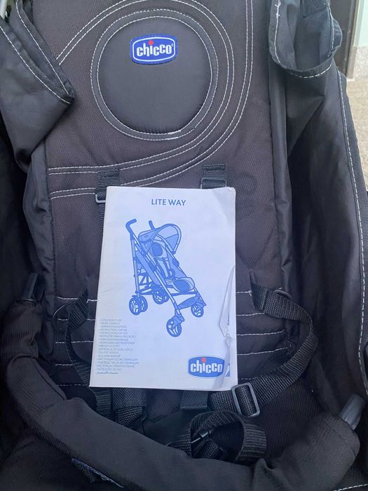 Carrinho Bebé Chicco Lite Way com Capa de Chuva – Excelente